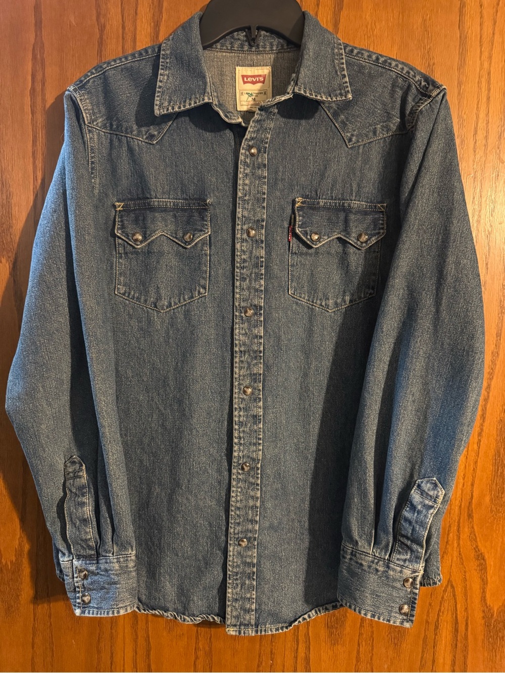 Levi's Blue Denim Western-Style Shirt Jacket